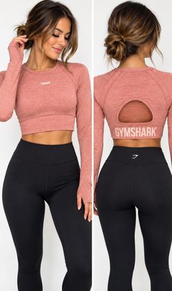 Gymshark Flex Sports Long Sleeve Crop Top Pink XS