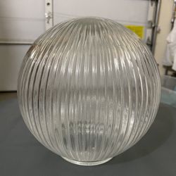 Vintage Ribbed Clear Glass Ceiling Light Globe $10.00