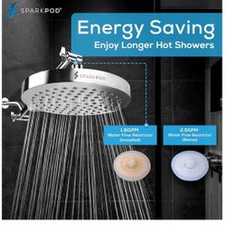 Shower Head - High Pressure Rain - Premium Quality Luxury Design - 1-Min Install