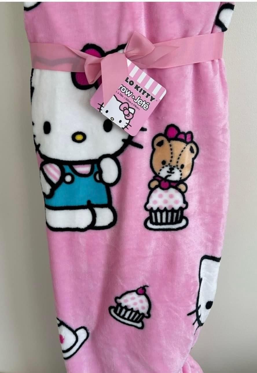 Hello Kitty Pink Teddy Blanket