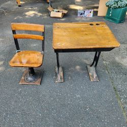 Antique School Desk