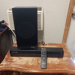 NYLAVEE   16"  Soundbar  80W  Peak  Power  with  Subwoofer ,  HI-FI  Stereo , Deep Bass , Bluetooth  and  Remote   Control