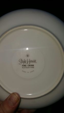 China plates and crystal cups lot