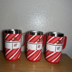 Stanley x Target 24 oz Everyday Camp Mug CANDY CANE TWIST Red Stripe Christmas
