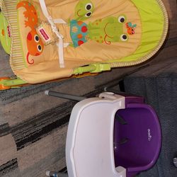Fisher Price Rocker and Evenflo Mini Highchair