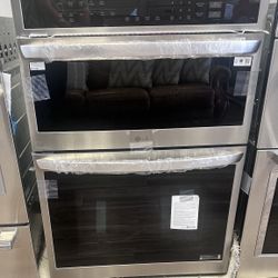 New Stainless Steel KitchenAid 30" Built-In Electric Convection Double Wall Combination with Microwave and Air Fry Mode 