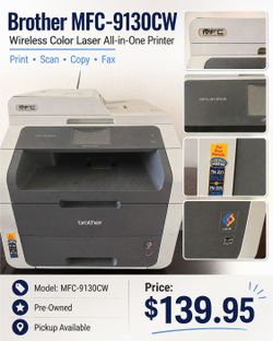Brother MFC-9130CW Wireless Color Laser All-in-One Printer