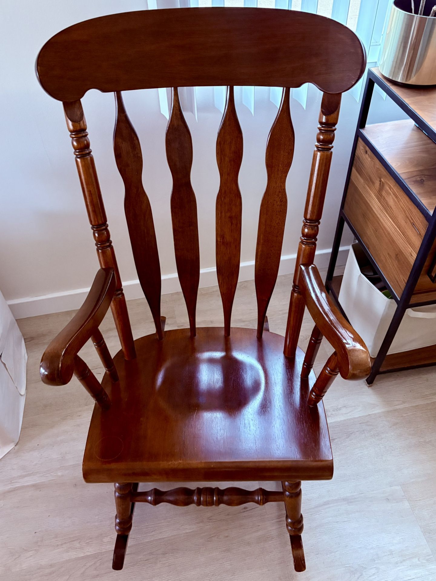Solid Wood Rocking Chair - Cherry Finish
