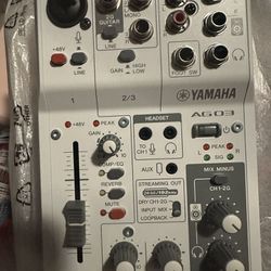 Yamaha AG03MK2 WhitE Live Streaming Loopback Mixer for Sale