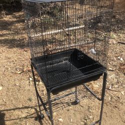Bird Cage With Stand On Wheels 