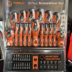 39 Piece Screwdriver Set Brand New Still In Box Comes With Organizer Rack Inside Package