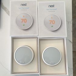 2x Google Nest Thermostat E - White - $20 Each