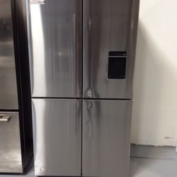Fisher & Paykel Freestanding Quad Door Refrigerator 36” W 18.9 Cu Ft
