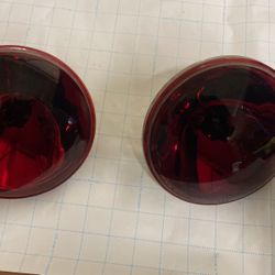 Harley Police Panhead Spot Lamp Spot Light Red Sealed Beam Bulb 6 Volt