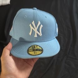 New York Yankees Baby Blue Fitted Hat