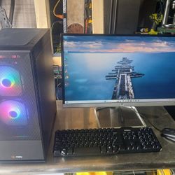 Gaming Computer With Monitor And Keyboard/mouse