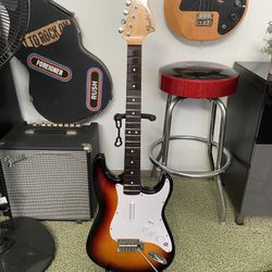 Mad Catz Rock Band 2 Wooden Fender Stratocaster Xbox 360