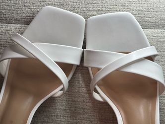 White wedge heels size 8