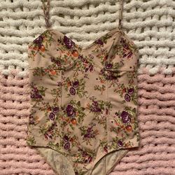 I Love H81 Floral Bodysuit