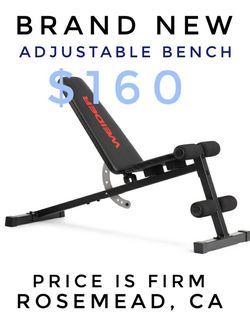 Weider Legacy Adjustable Slant Bench for Dumbbell Weight Training and Body Weight Exercises