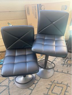 Leather bar stools - swivel