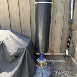 Punching bag with gloves 