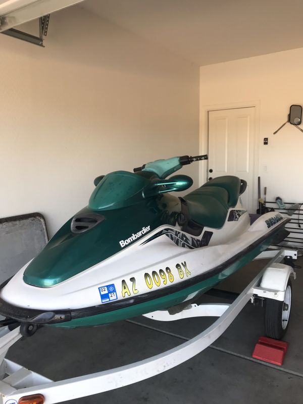 1998 sea doo gti jet ski 787 cc fuel injection seadoo lake ready trailer includes permanent plate bi