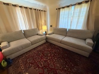 Grey sofa 93” and love seat 70” combo couch