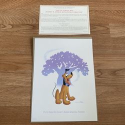 Disney Pluto Finds His Paradise Limited Edition Lithograph w/ COA