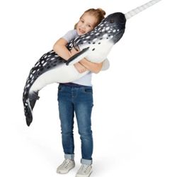 Melissa & Doug Lifelike Plush Narwhal Giant Stuffed Animal. 
