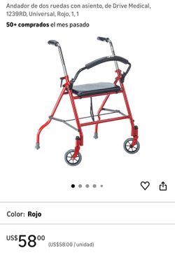 ADULT WALKER WITH 2 WHEELS – LIKE NEW