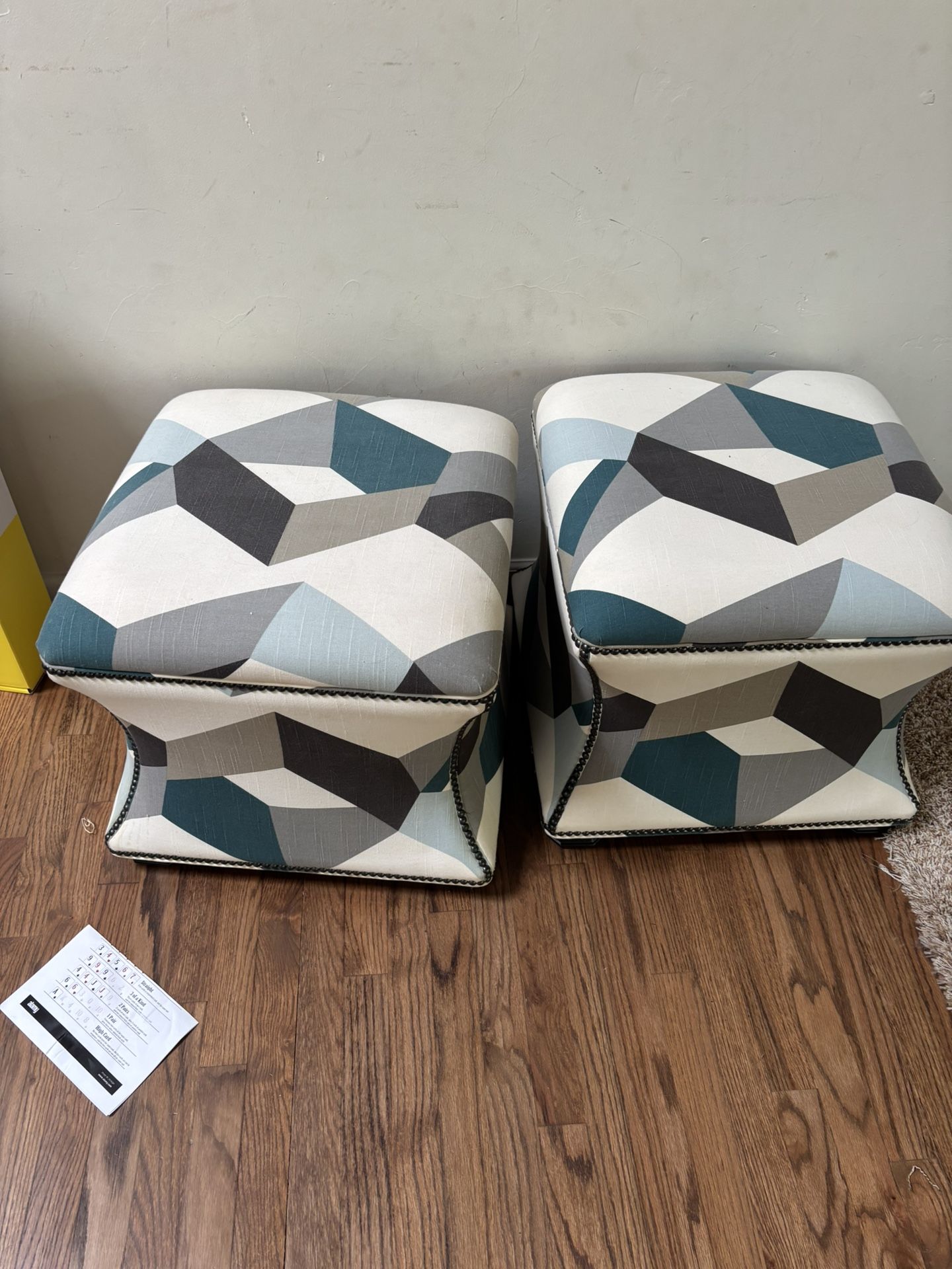 Ethan Allen - Hourglass Ottomans