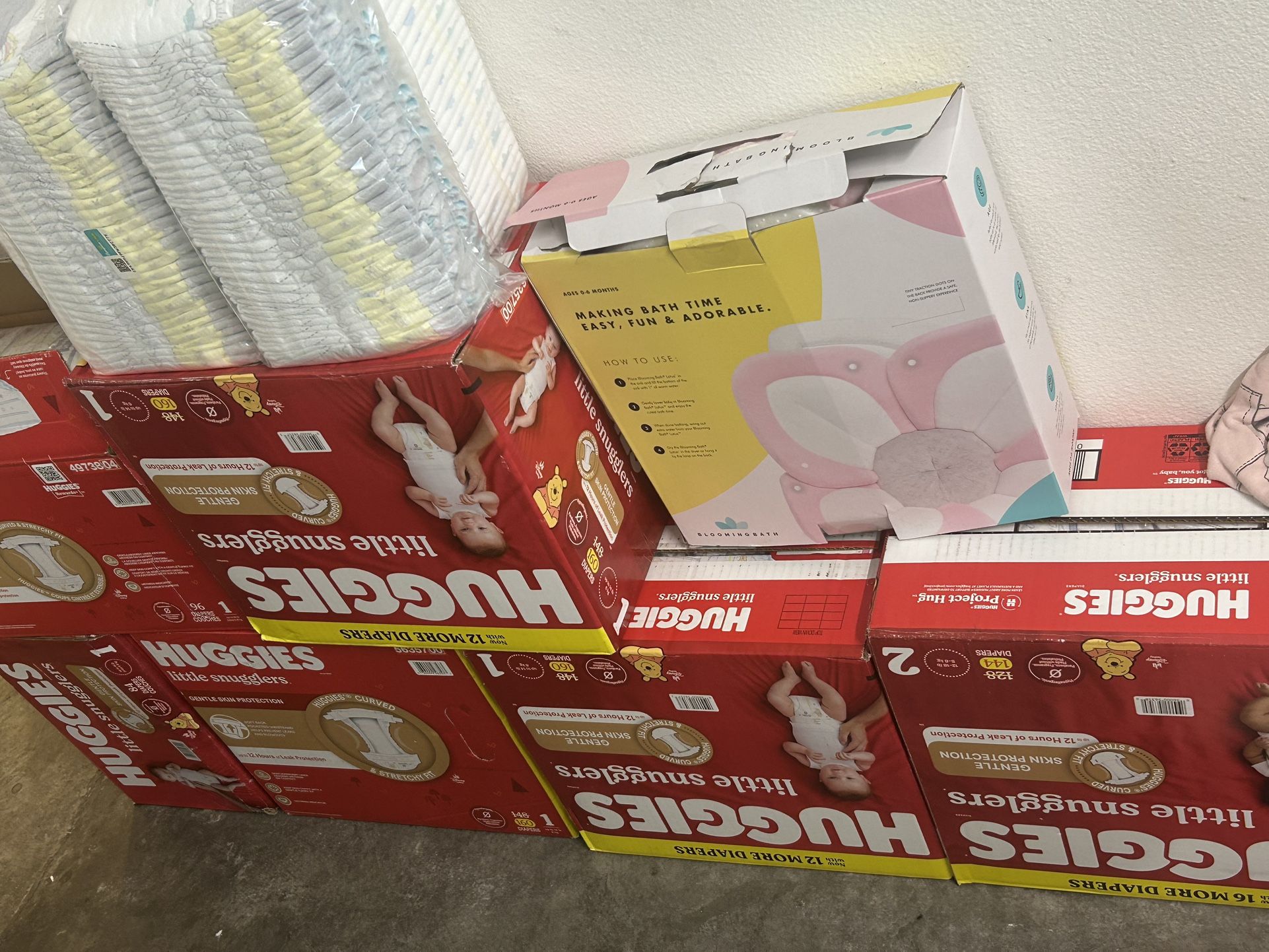 7 Boxes Of Size One Diapers