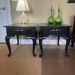 Black Broyhill End / Side Tables 