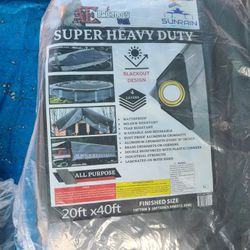 20ft × 40ft Super Heavy Duty Grey Tarp 