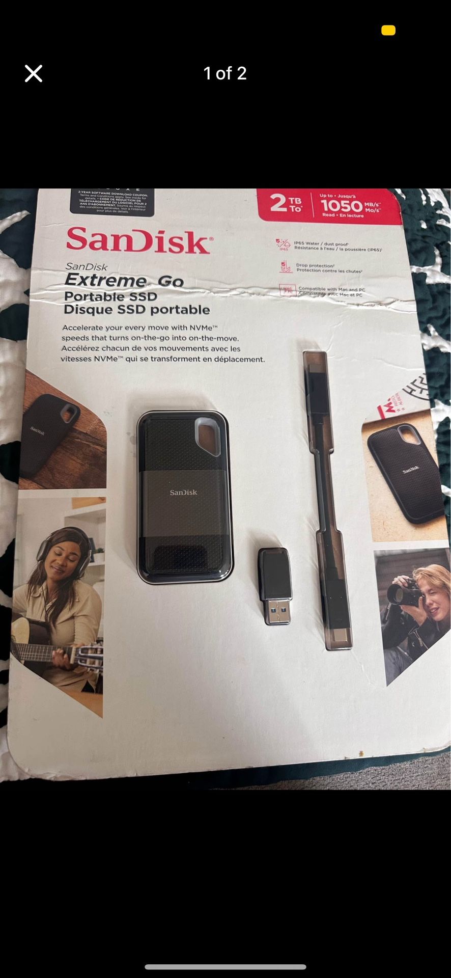 Sandisk Extreme Go Portable SSD 2 TB