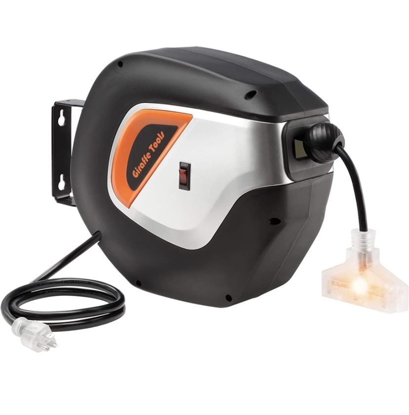 Giraffe Tools Retractable Extension Cord Ceiling and Wall Mount 16/3 Gauge #2988