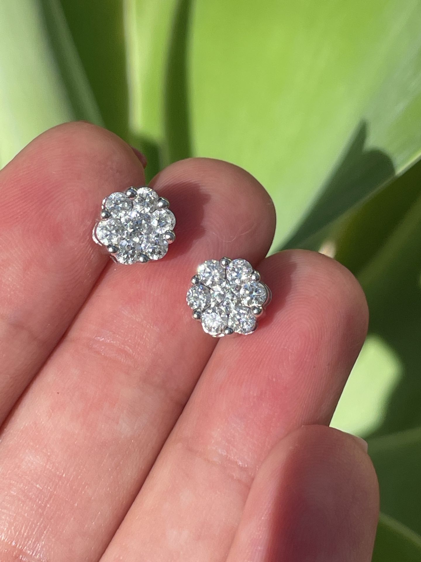 14k Gold Diamond Stud Earrings