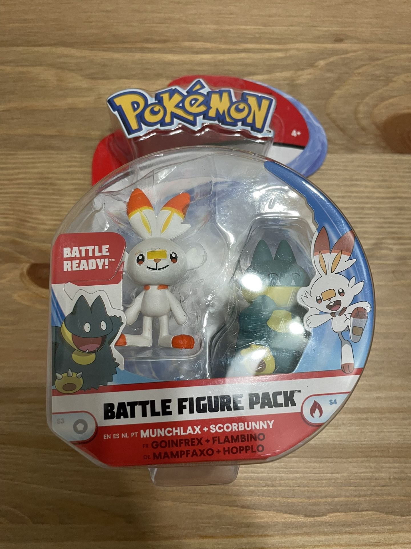 New Pokemon Battle Figure Pack Munchlax & Scorbunny 2" Action Figures NIP