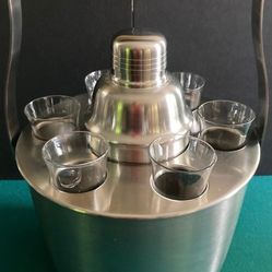 Pottery Barn “satin cocktail set.”