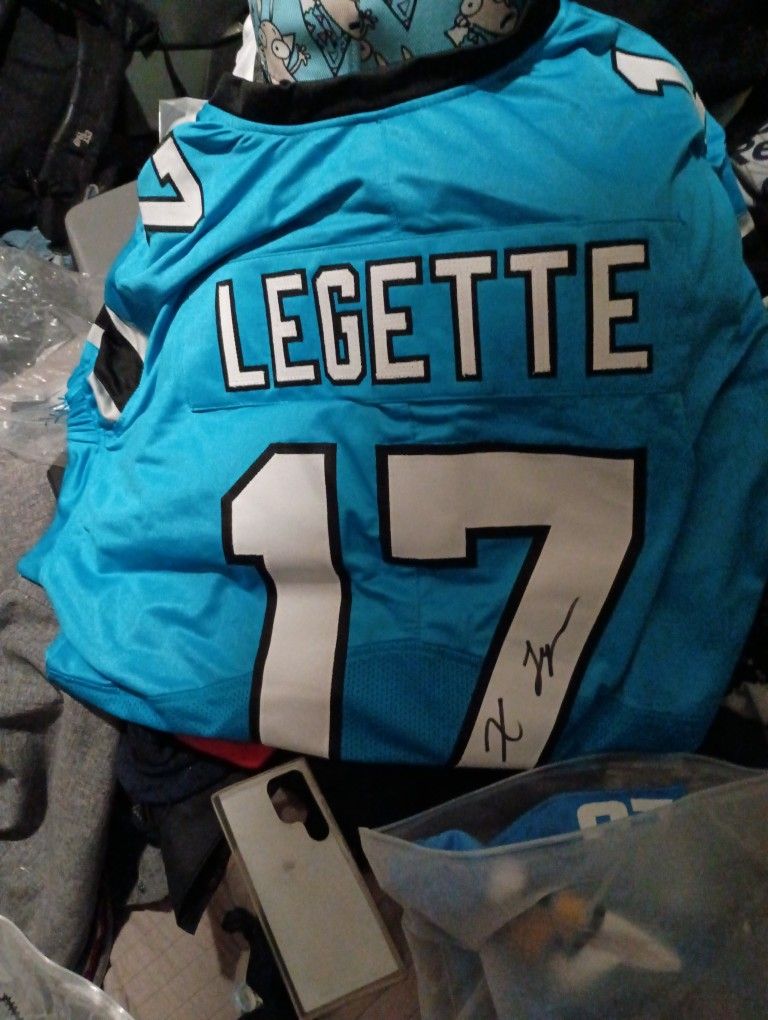 Xavier Legette Autographed Panthers Jersey
