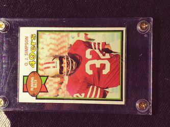 1979 Topps Football O.J. SIMPSON Card #170 SAN FRANCISCO 49ers