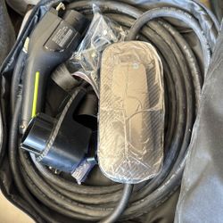 Carbon Fiber Level 1+2 EV Charger (16Amp, 110V-240V, 25ft Cable) Portable Fast Charger with Holder, NEMA 6-20P, Works with All J1772 EV and Hybrid Ve