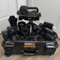 Documentary Filmmaker Camera Kit, Canon XA40 Pro 4K, + Canon 60D, Rode Audio, + GoPro Hero 10, + Pelican Hard Case, More,