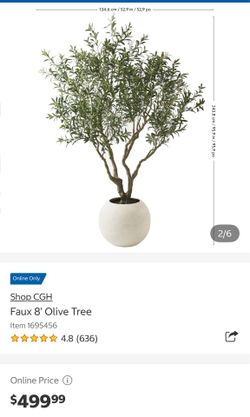 8 foot artificial Olive tree