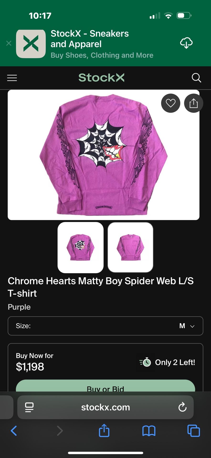 Chrome Heart Matty Boy Spider Web T Shirt
