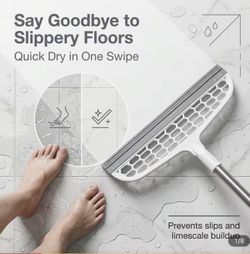 Floor Scraper Glass Scraper Household Cleaning Tools Wide Floor Wiper Glass Wiper Blade Floor Hair Cleaning Supplies Durable Stainless Steel Handle