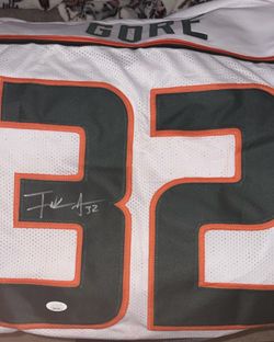 Frank Gore signed custom jersey