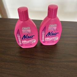 Lot Of Two Nair Raspberry Four Minute Quick And Easy Lotion, Hair Remover