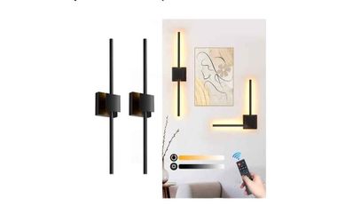 Aplique de pared de lujo negro 2 unidades 
#4082